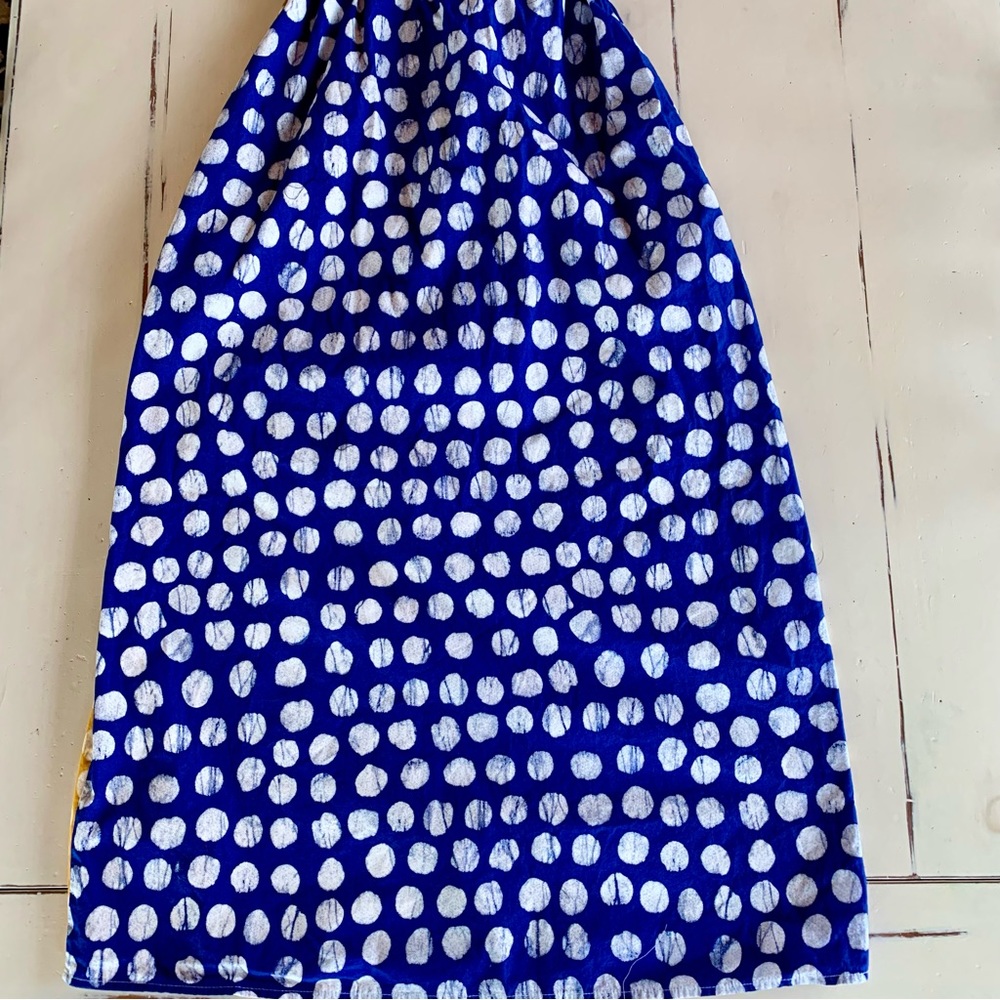Busayo Collective Color-block Dot Shirt Maxi Dress Button Short Sleeve - Size 4 - Picture 10 of 14